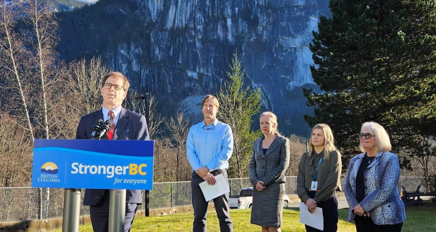 Adrian Dix at the Squamish General Hospital.