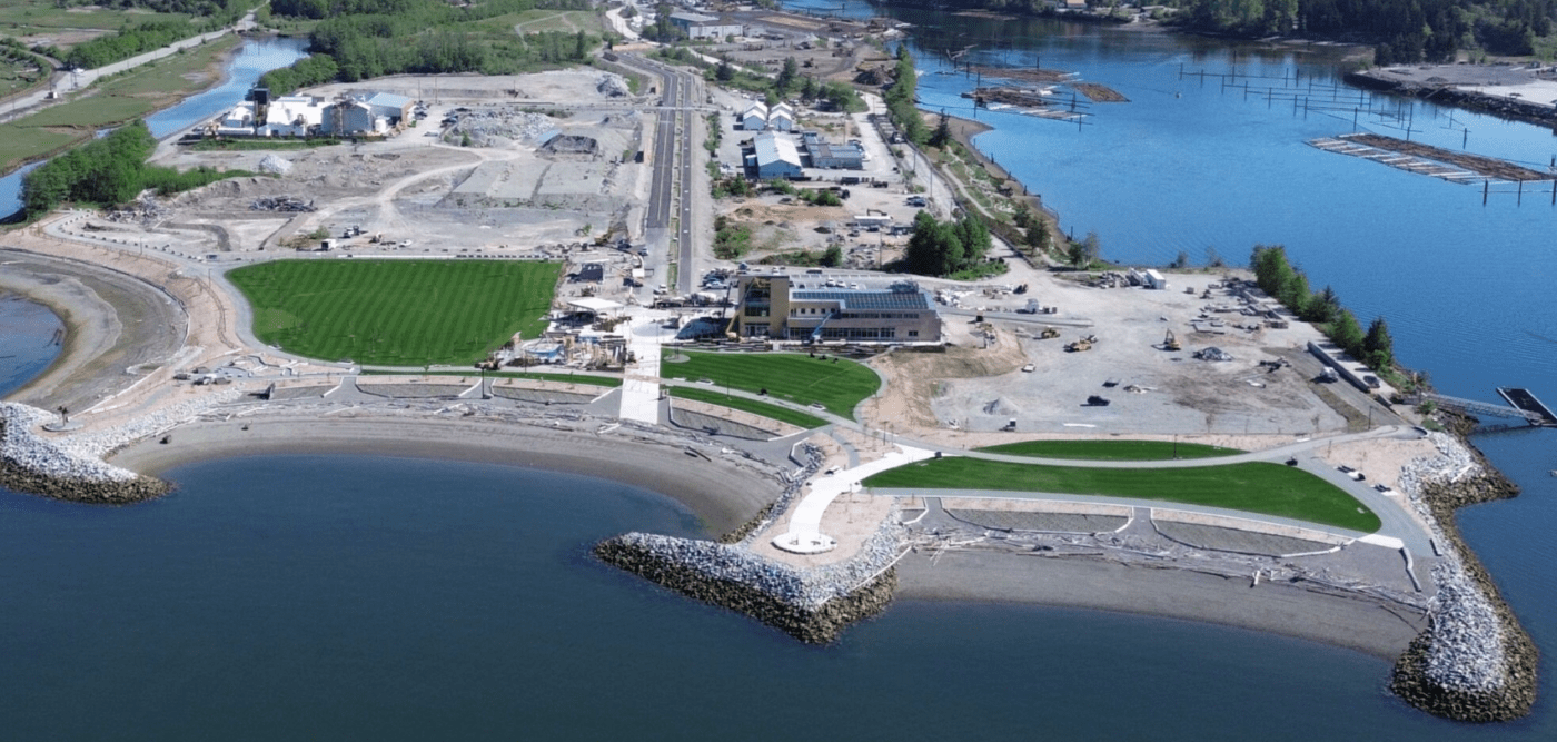 Oceanfront Squamish bird eye view.