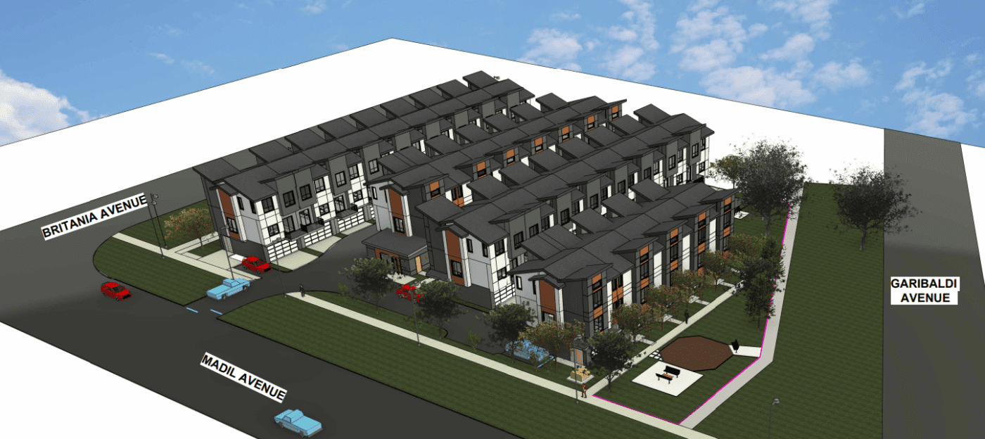 Britannia Ave proposed townhomes.