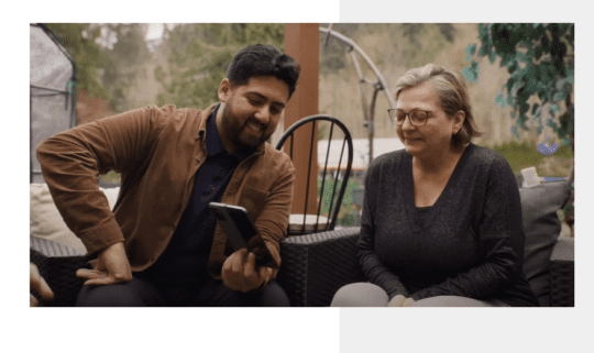 Rohe Home's Salik Khan with Ashley's mother.