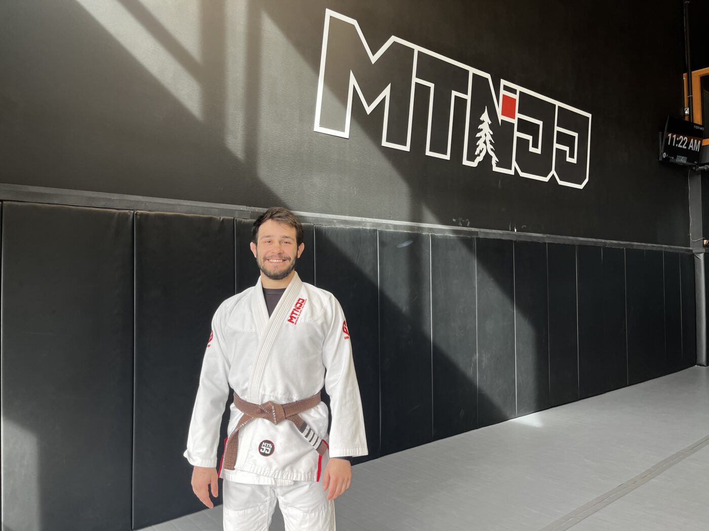 Head coach Kenny Blicharski at Mountain Jiu Jitsu in Squamish has been teaching for nearly a decade. Now, he's adding 'Powerful Words' character development to the curriculum. Photo: Owen Spillios-Hunter