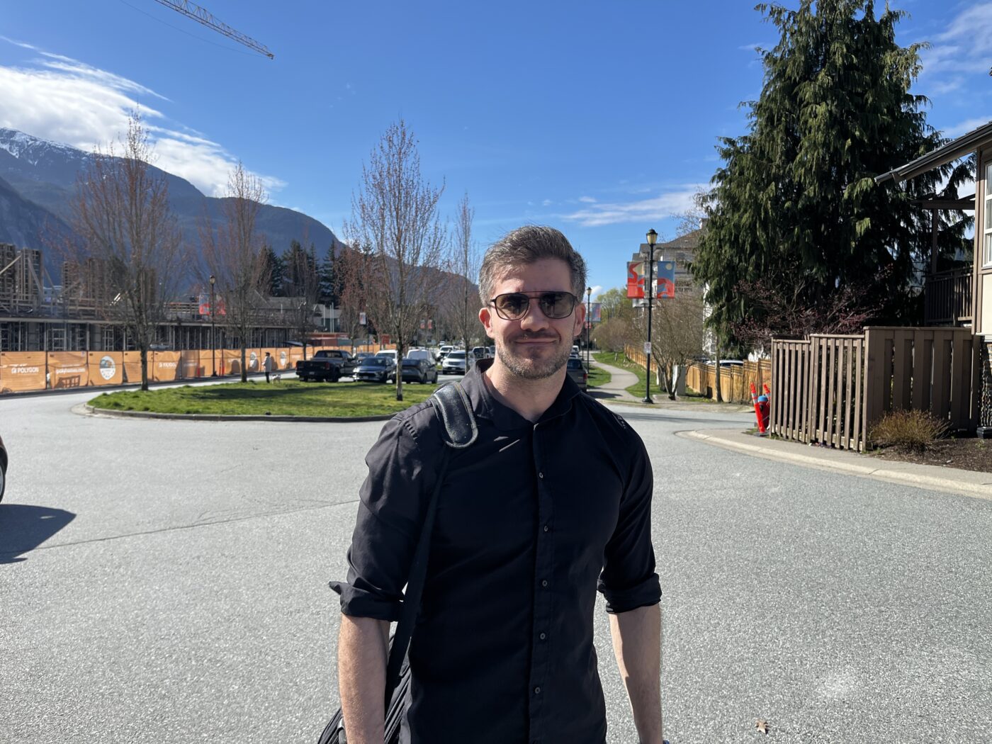 Dr. Brandon Baker, who owns Garibaldi Eye Care, is behind a petition being seen by council opposing a proposed bike lane on Eaglewind Boulevard. Photo: Owen Spillios-Hunter