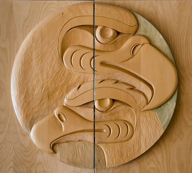 Eagle carving