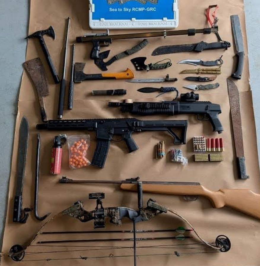 Weapons seized from Downtown Squamish.